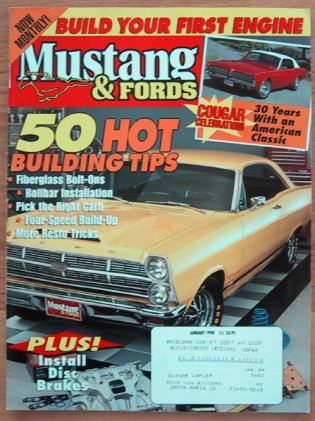 MUSTANG & FORDS 1998 JAN - COUGAR SPECIAL, 427 FALCON